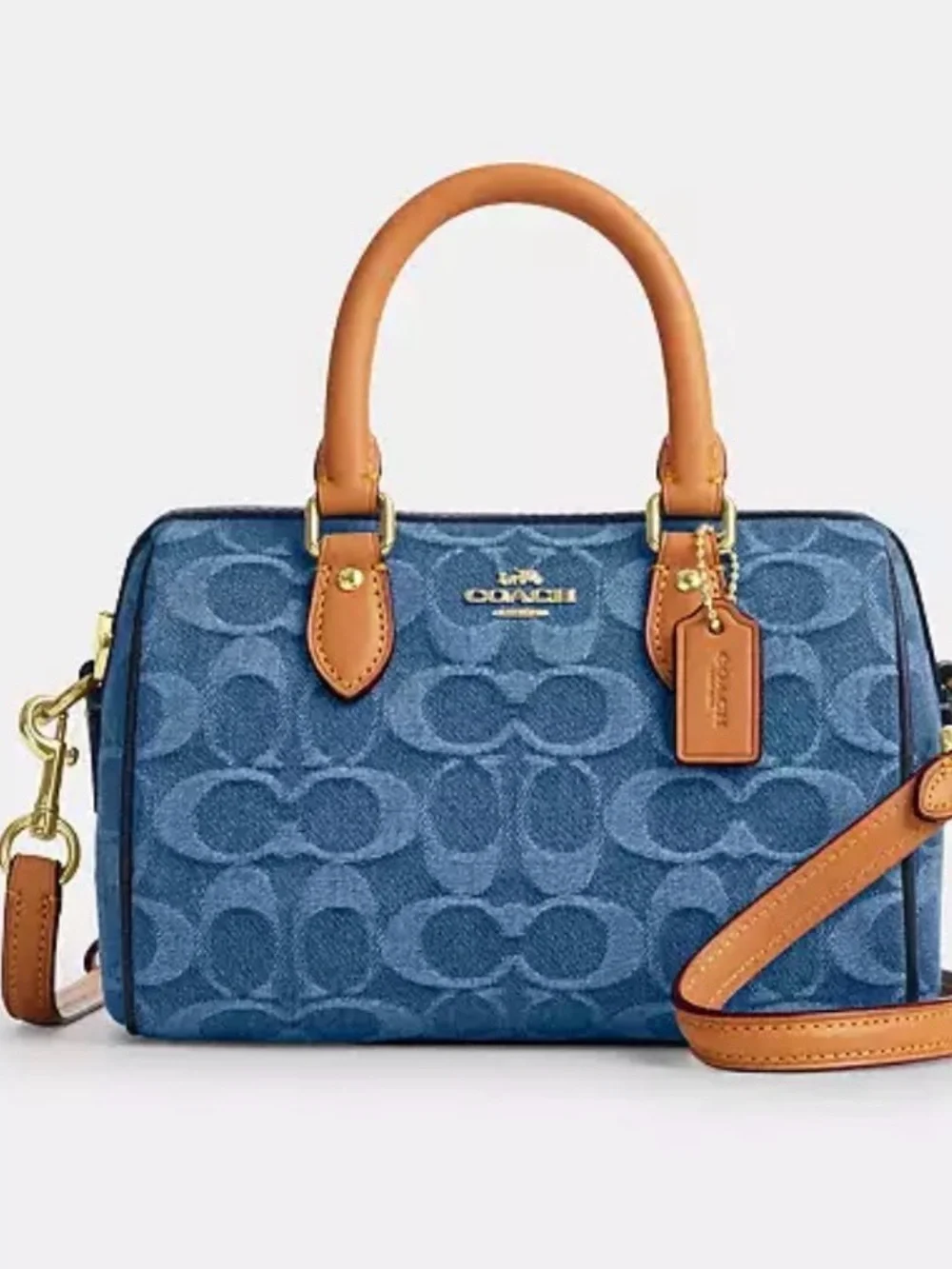 💙🩵 BNWT Coach Denim Signature Rowan Mini